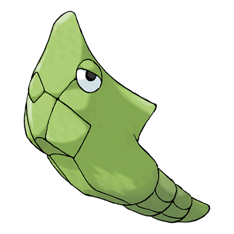 Metapod - bug type Pokémon #11, official artwork from Pokédex