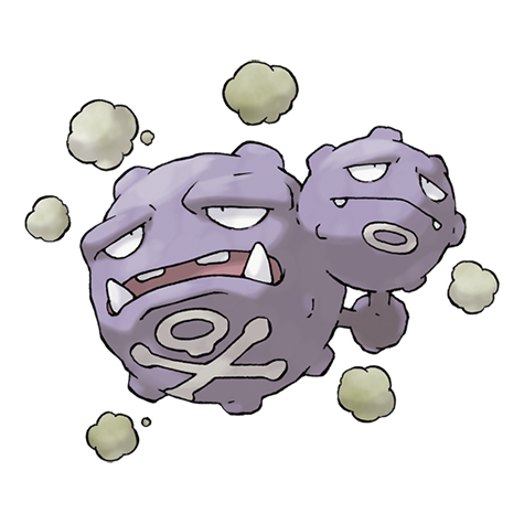 Weezing - Poison type Pokémon #110, official artwork