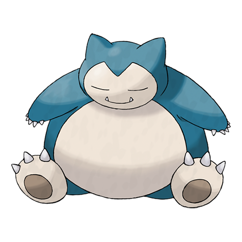 Snorlax - normal type Pokémon #143, official artwork from Pokédex