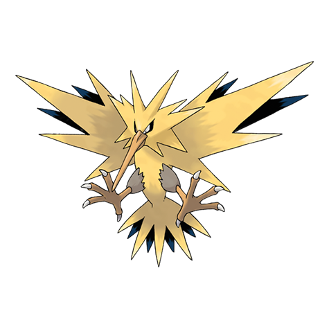 Zapdos - Electric/Flying type Pokémon #145, official artwork