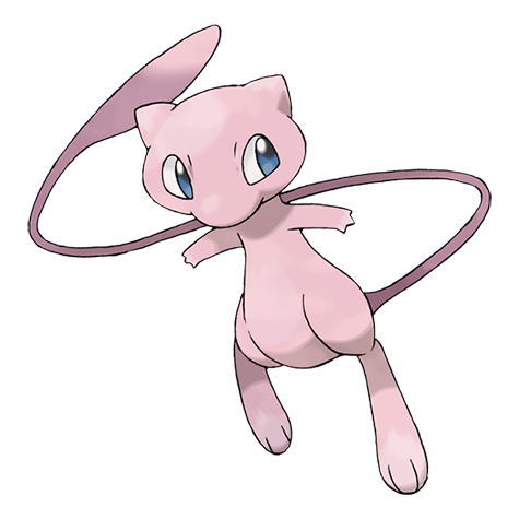 Mew - psychic type Pokémon #151, official artwork from Pokédex