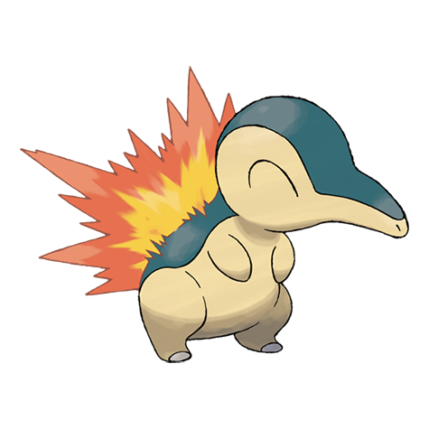 Cyndaquil - fire type Pokémon #155, official artwork from Pokédex