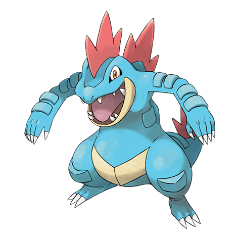 Feraligatr - Water type Pokémon #160, official artwork