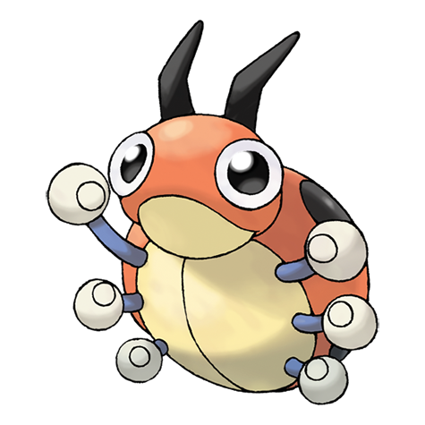 Ledyba - Bug/Flying type Pokémon #165, official artwork
