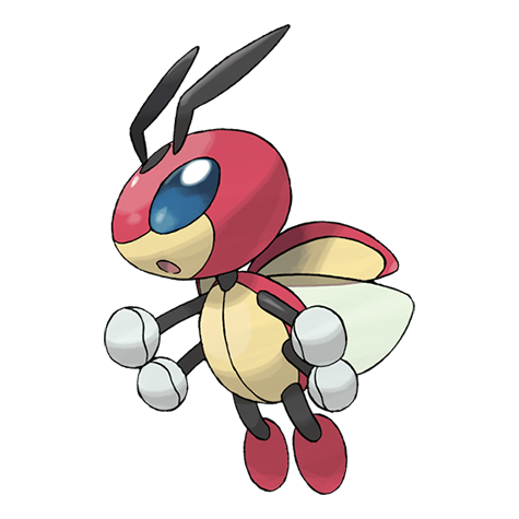 Ledian - bug/flying type Pokémon #166