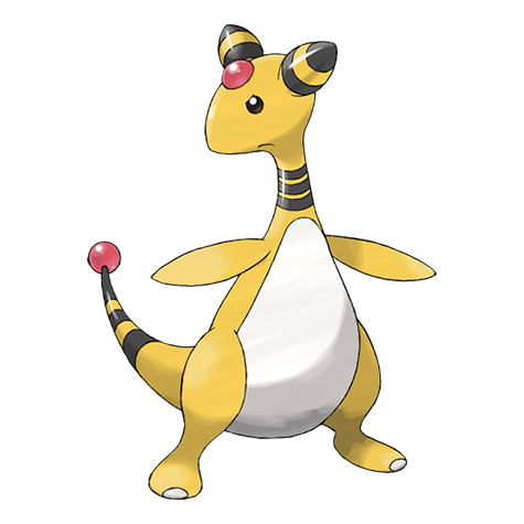 Ampharos - Electric type Pokémon #181, official artwork
