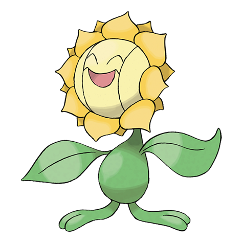 Sunflora - Grass type Pokémon #192, official artwork