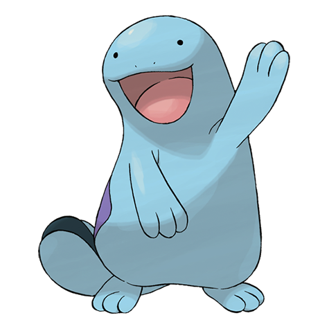 Quagsire - water/ground type Pokémon #195, official artwork from Pokédex