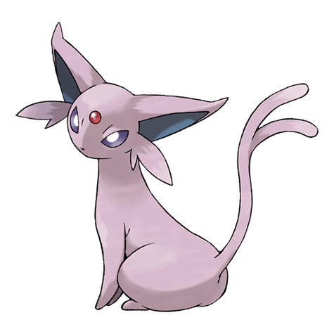 Espeon - psychic type Pokémon #196, official artwork from Pokédex