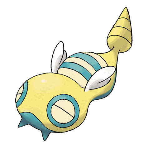 Dunsparce - normal type Pokémon #206, official artwork from Pokédex