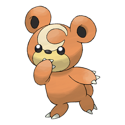 Teddiursa - normal type Pokémon #216, official artwork from Pokédex