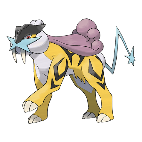 Raikou - Electric type Pokémon #243, official artwork