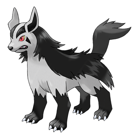 Mightyena - Dark type Pokémon #262, official artwork