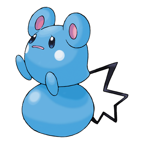 Azurill - normal/fairy type Pokémon #298, official artwork from Pokédex