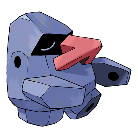 Nosepass - rock type Pokémon #299, official artwork from Pokédex