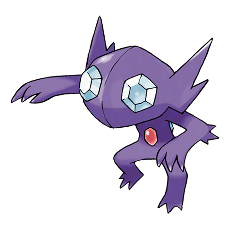 Sableye - Dark/Ghost type Pokémon #302, official artwork