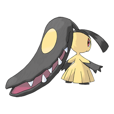 Mawile - steel/fairy type Pokémon #303, official artwork from Pokédex