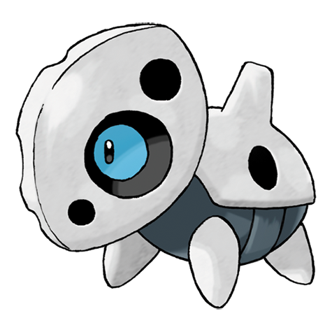 Aron - steel/rock type Pokémon #304, official artwork from Pokédex