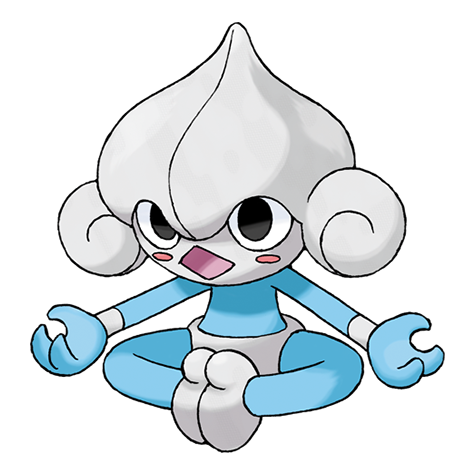 Meditite - fighting/psychic type Pokémon #307, official artwork from Pokédex