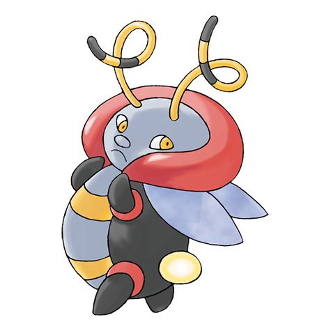 Volbeat - Bug type Pokémon #313, official artwork