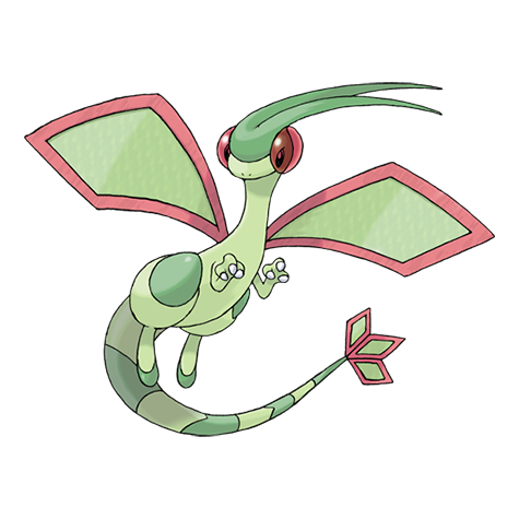 Flygon - ground/dragon type Pokémon #330, official artwork from Pokédex
