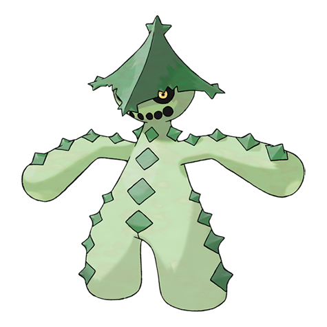 Cacturne - Grass/Dark type Pokémon #332, official artwork