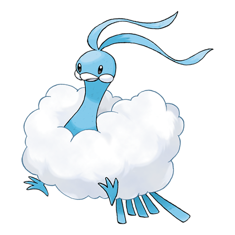 Altaria - Dragon/Flying type Pokémon #334, official artwork