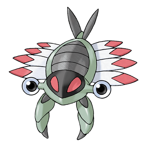Anorith - rock/bug type Pokémon #347, official artwork from Pokédex