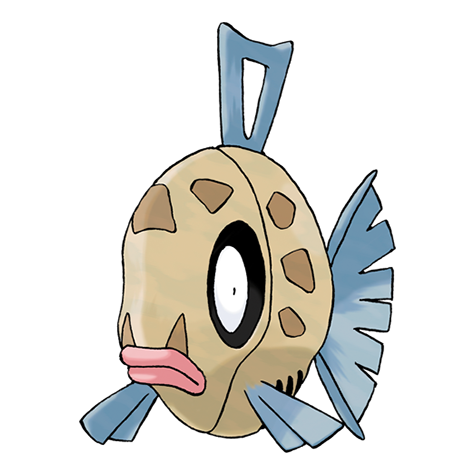 Feebas - Water type Pokémon #349, official artwork