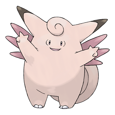 Clefable - Fairy type Pokémon #36, official artwork