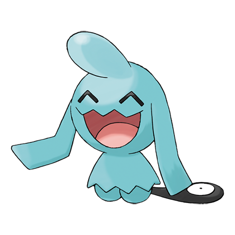 Wynaut - psychic type Pokémon #360, official artwork from Pokédex