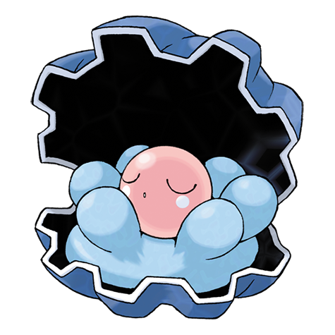 Clamperl - Water type Pokémon #366, official artwork