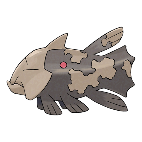 Relicanth - water/rock type Pokémon #369, official artwork from Pokédex
