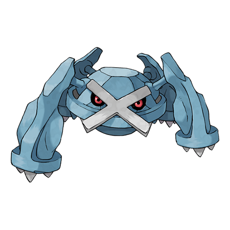 Metagross - steel/psychic type Pokémon #376, official artwork from Pokédex