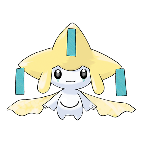 Jirachi - steel/psychic type Pokémon #385, official artwork from Pokédex