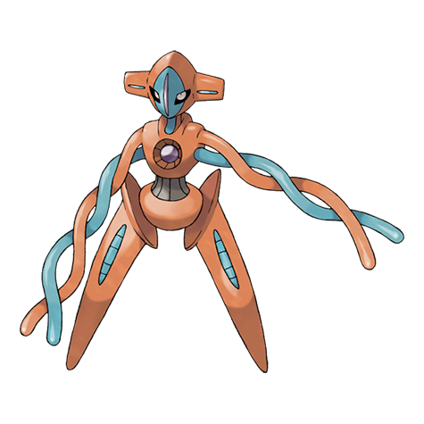 Deoxys-normal - psychic type Pokémon #386, official artwork from Pokédex