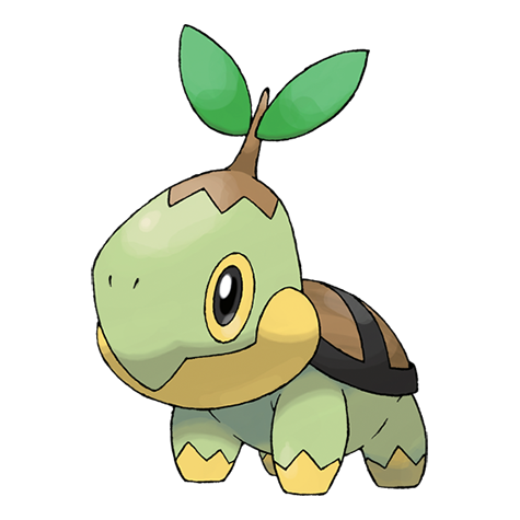Turtwig - Grass type Pokémon #387, official artwork
