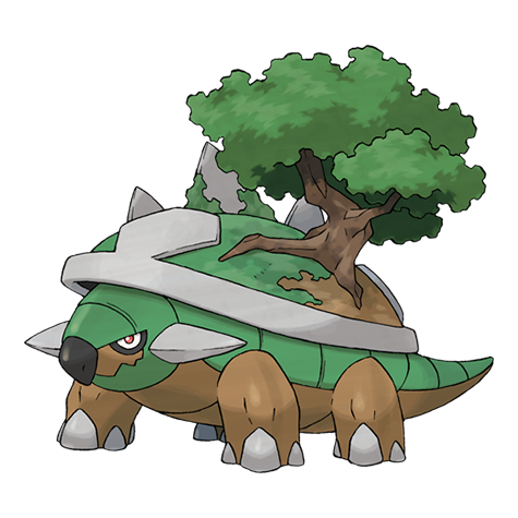 Torterra - grass/ground type Pokémon #389, official artwork from Pokédex