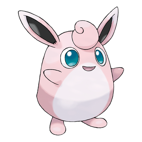 Wigglytuff - normal/fairy type Pokémon #40, official artwork from Pokédex