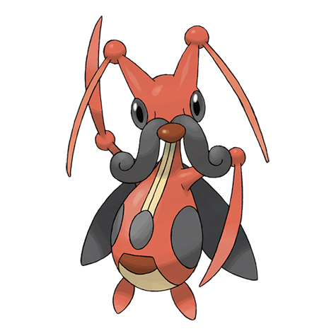 Kricketune - Bug type Pokémon #402, official artwork