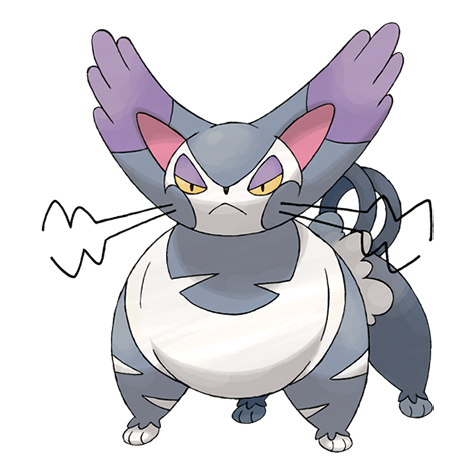 Purugly - normal type Pokémon #432, official artwork from Pokédex