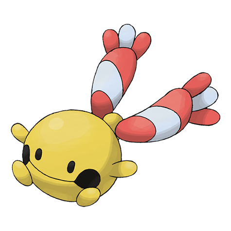 Chingling - psychic type Pokémon #433, official artwork from Pokédex