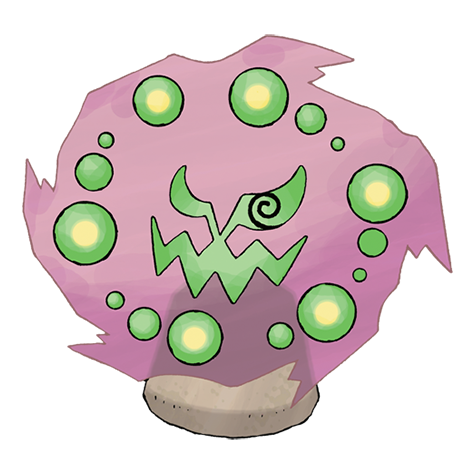 Spiritomb - Ghost/Dark type Pokémon #442, official artwork