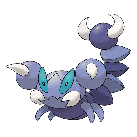 Skorupi - Poison/Bug type Pokémon #451, official artwork