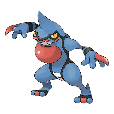 Toxicroak - Poison/Fighting type Pokémon #454, official artwork