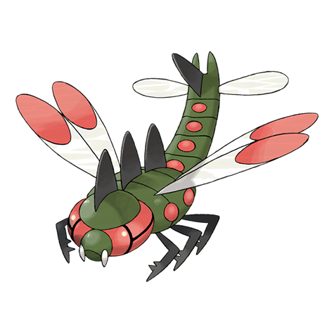 Yanmega - Bug/Flying type Pokémon #469, official artwork