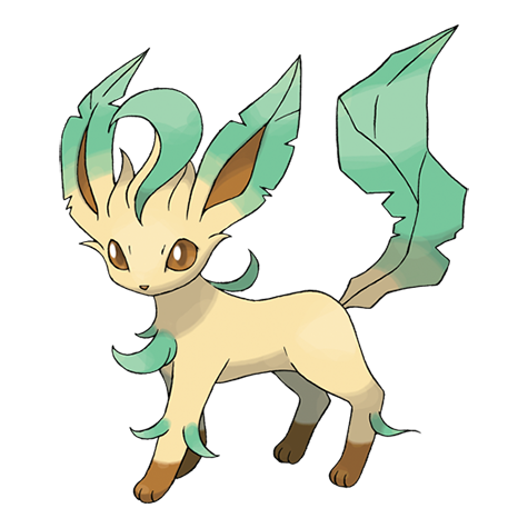 Leafeon - Grass type Pokémon #470, official artwork