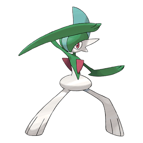 Gallade - psychic/fighting type Pokémon #475, official artwork from Pokédex
