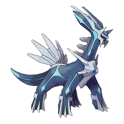 Dialga - steel/dragon type Pokémon #483, official artwork from Pokédex
