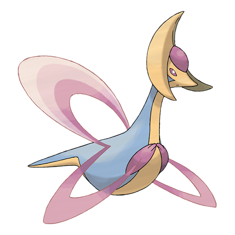 Cresselia - psychic type Pokémon #488, official artwork from Pokédex